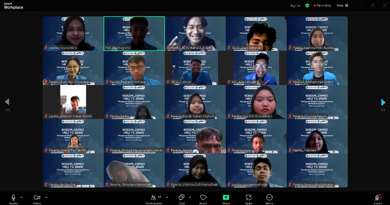 Students in training session